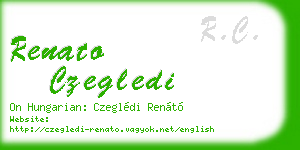 renato czegledi business card
